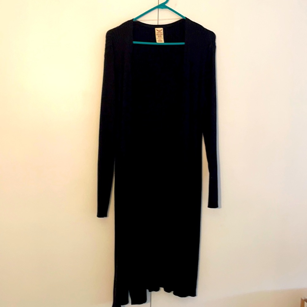 Long black sweater